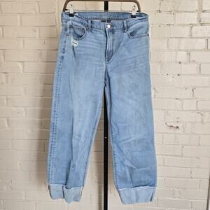 American Eagle High Rise Stovepipe Jeans┃ 8S Straight Leg ┃LightWash Cottagecore